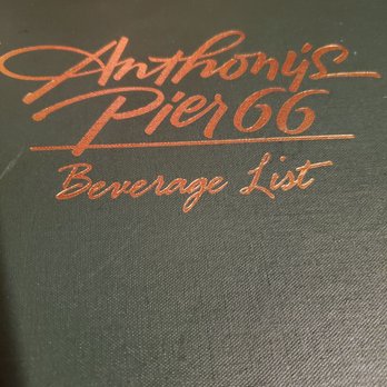 Anthony's Pier 66 - Menu cover - Seafood Near Me - Seattle, Washington Anthony's Pier 66 - Menu cover - Seafood Near Me - Seattle, Washington
