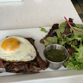 Hungry Crowd - Steak and Egg - Love the skirt steak and chimichurri sauce! - New American Near Me - Los Angeles, California Hungry Crowd - Steak and Egg - Love the skirt steak and chimichurri sauce! - New American Near Me - Los Angeles, California