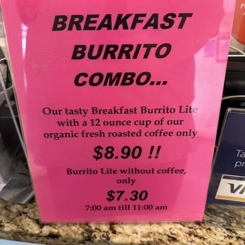 Roma Bakery and Deli - Breakfast burrito combo advert. - Delis Near Me - Albuquerque, New Mexico