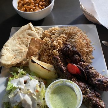 Maiwand Grill - Kofta kabob and chick peas. - Afghan Near Me - Baltimore, Maryland Maiwand Grill - Kofta kabob and chick peas. - Afghan Near Me - Baltimore, Maryland
