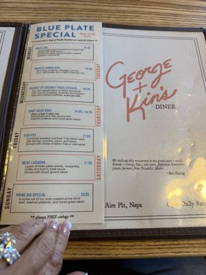 Menu photo 2 George + Kin's Diner Napa, CA Menu photo 2 George + Kin's Diner Napa, CA