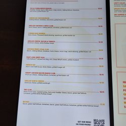 Flip Side - Menu as of 2023