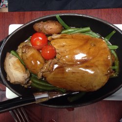 Restaurant les Terrasses Poulard - Agneau de prés salés satisfaisant.  A noter que le plat du menu a 24€ est identique à celui de la carte ?