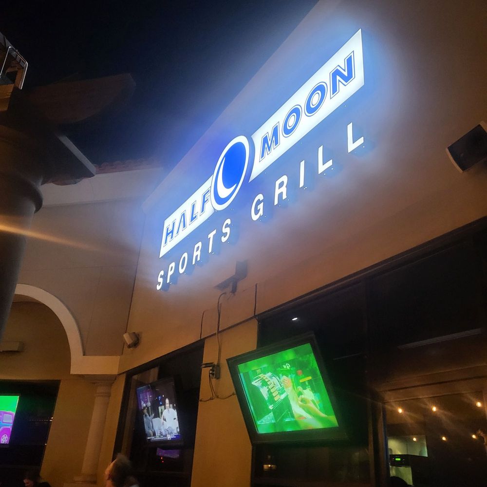 Half Moon Sports Grill - Signage - Sports Bars Near Me - Phoenix, Arizona Half Moon Sports Grill - Signage - Sports Bars Near Me - Phoenix, Arizona