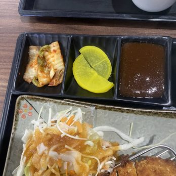 Miso - Kimchi, pickled radish, and A1 sauce I think - Japanese Near Me - Annandale, Virginia