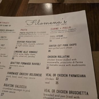 Filomena's - Menu - Italian Near Me - Franklin Square, New York