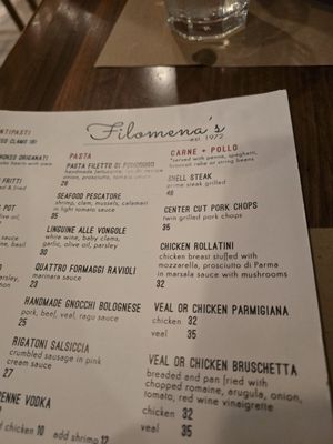 Menu photo 1 Filomena's Franklin Square, NY