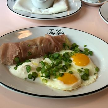Tiny Lou's - Crepes with jamone and poached eggs. - French Near Me - Atlanta, Georgia Tiny Lou's - Crepes with jamone and poached eggs. - French Near Me - Atlanta, Georgia