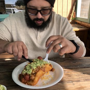 Indian Village - Fry bread chili dog!!! You'll notice a pattern :) - American Near Me - Cave Creek, Arizona