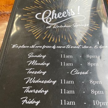 Cheers At Rainbow Springs - the menu - Steakhouses Near Me - Dunnellon, Florida Cheers At Rainbow Springs - the menu - Steakhouses Near Me - Dunnellon, Florida