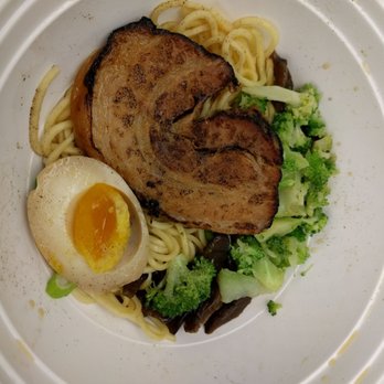 Artisan Ramen - My to-go Tonkatsu ramen...missing the bamboo shoots, cabbage, seaweed, and fish cakes - Asian Fusion Near Me - Milwaukee, Wisconsin