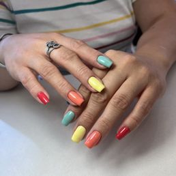 Gel mani on my natural nails. Gel mani on my natural nails.