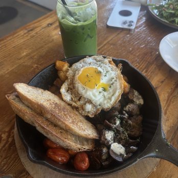 Lazy Dough - Steak and eggs and their iced matcha latte - Breakfast & Brunch Near Me - Long Beach, California Lazy Dough - Steak and eggs and their iced matcha latte - Breakfast & Brunch Near Me - Long Beach, California