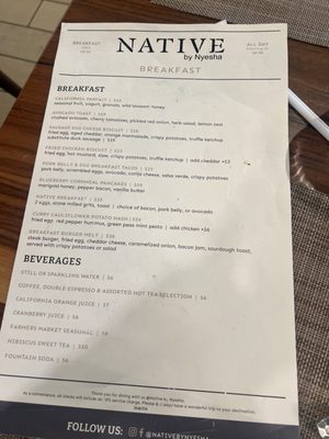 Menu photo 3 Native Los Angeles, CA