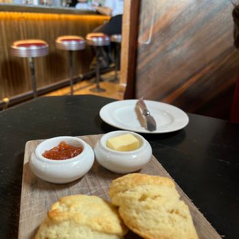 Peter Pan Bistro - Warm house-made Scones with seasonal jam and butter. - Canadian (New) Near Me - Toronto, Ontario