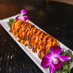 Baked salmon roll