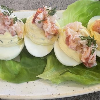 Monkeypod Kitchen - Lobster Deviled Eggs - New American Near Me - Lahaina, Hawaii Monkeypod Kitchen - Lobster Deviled Eggs - New American Near Me - Lahaina, Hawaii