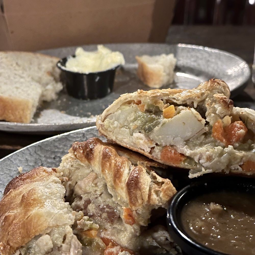 Cornish Pasty Co - Chicken pot pie  Homemade bread - British Near Me - Flagstaff, Arizona