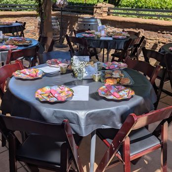 Chef Barbara Paul - Party set up for lunch at winery - Personal Chefs Near Me Chef Barbara Paul - Party set up for lunch at winery - Personal Chefs Near Me