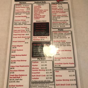 The Asian Cajun - Cajun side of menu - Cajun/Creole Near Me - Denver, Colorado The Asian Cajun - Cajun side of menu - Cajun/Creole Near Me - Denver, Colorado