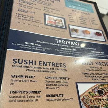 Trapper's Sushi - Menu - Sushi Bars Near Me - San Antonio, Texas Trapper's Sushi - Menu - Sushi Bars Near Me - San Antonio, Texas