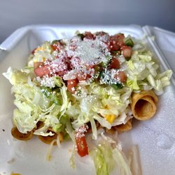 Bandido Taqueria Mexicana - 5 Rolled Super Tacos - These are my girlfriends absolute favorite thing to order and I definitely enjoy them too!