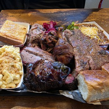 MEGA Texas Barbeque - Brisket, Chicken lollipop, brisket burnt ends, pulled pork, Chile verde ribs, sausage, Mac & cheese, brisket beans, corn bread, Texas Twinky - Caterers Near Me - Fresno, California