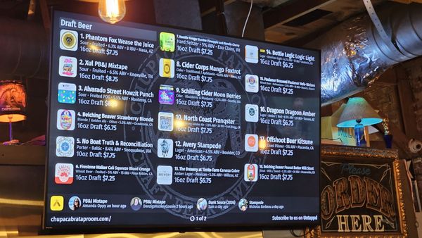 Menu photo 1 Chupacabra Taproom Mesa, AZ