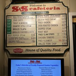 S & S Cafeteria - Menu