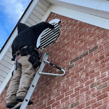 Handy Helpers - Removing Damaged Round Attic Vent - General Contractors Near Me - Greenville, North Carolina Handy Helpers - Removing Damaged Round Attic Vent - General Contractors Near Me - Greenville, North Carolina