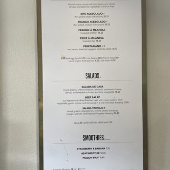 Cafe De Casa - 10/25/2024 - Menu - Brazilian Near Me - South San Francisco, California