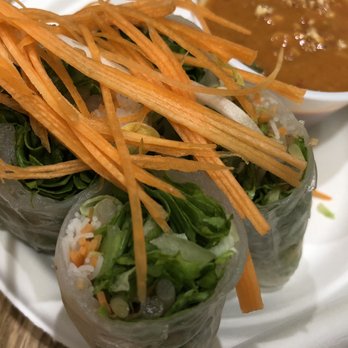 Thai Wok In And Go - Fresh Spring Rolls w/flavorful Peanut Sauce. - Thai Near Me - Dallas, Texas Thai Wok In And Go - Fresh Spring Rolls w/flavorful Peanut Sauce. - Thai Near Me - Dallas, Texas