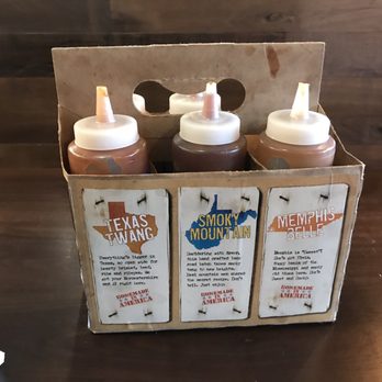 Mission BBQ - Line up of sauces part 1 - Barbeque Near Me - Pittsburgh, Pennsylvania Mission BBQ - Line up of sauces part 1 - Barbeque Near Me - Pittsburgh, Pennsylvania