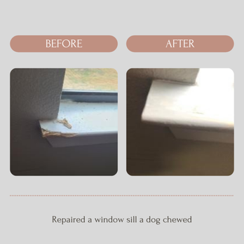 Ace Handyman Services Coppell - AHS Coppell repaired a window sill a dog chewed. - Handyman Near Me - Lewisville, Texas Ace Handyman Services Coppell - AHS Coppell repaired a window sill a dog chewed. - Handyman Near Me - Lewisville, Texas