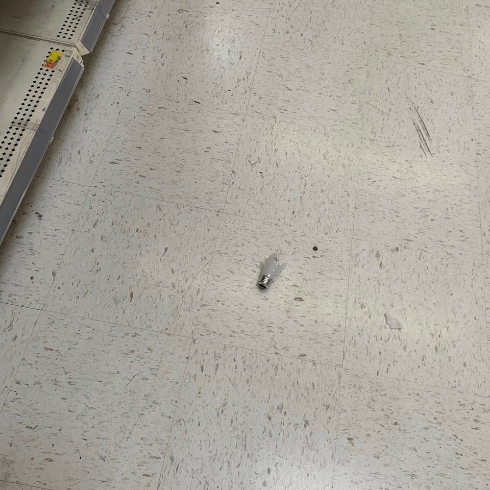 Walmart Supercenter - Broken lightbulb and glass that cut my foot causing bleeding - Department Stores Near Me - Lafayette, Tennessee Walmart Supercenter - Broken lightbulb and glass that cut my foot causing bleeding - Department Stores Near Me - Lafayette, Tennessee