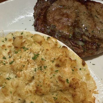 Stoney River - RIBEYE STEAK with Gouda Mac and cheese - love the Mac - Steakhouses Near Me - Germantown, Tennessee Stoney River - RIBEYE STEAK with Gouda Mac and cheese - love the Mac - Steakhouses Near Me - Germantown, Tennessee