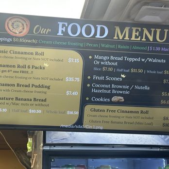 Cinnamon Roll Place - Menu (September 2026) - Bakeries Near Me - Kihei, Hawaii