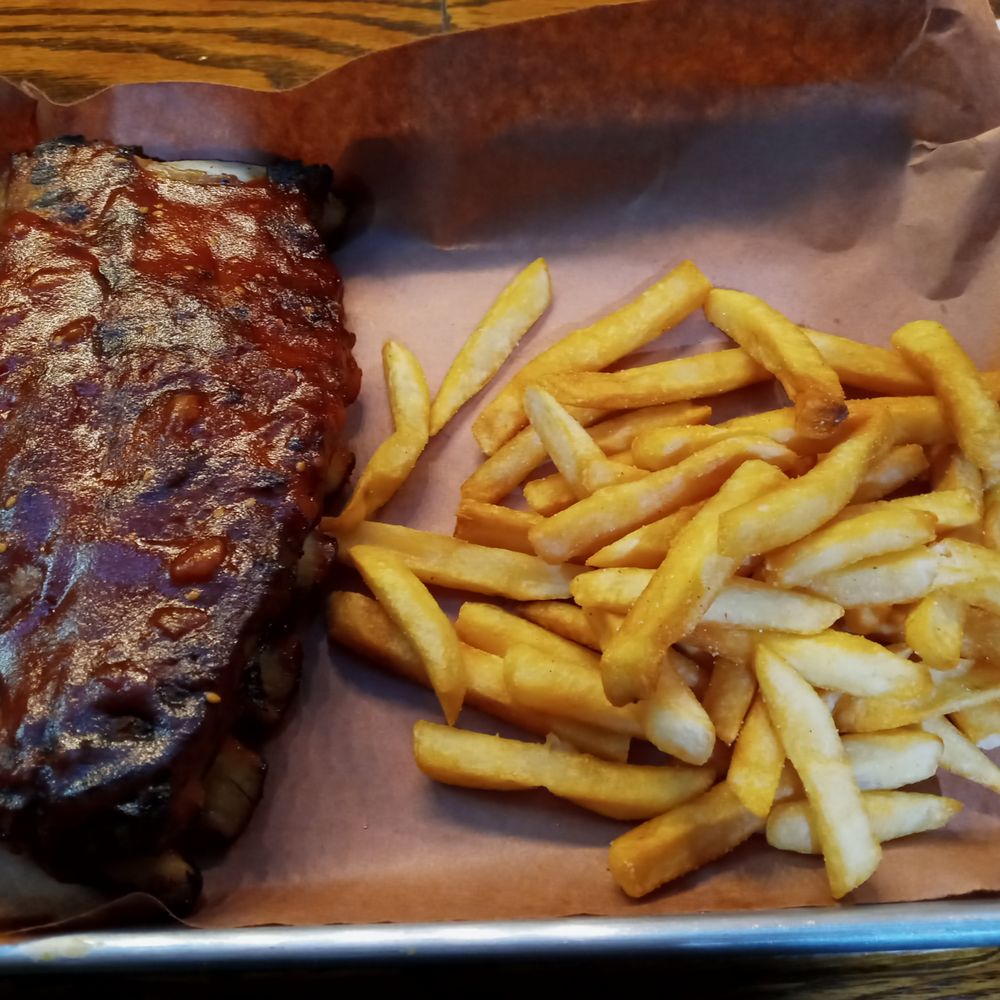 a steak and french fries a steak and french fries