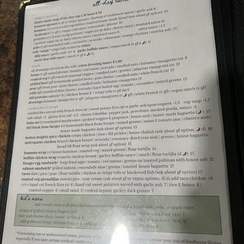 veg+ - Menu - Cocktail Bars Near Me - Hudson, Ohio