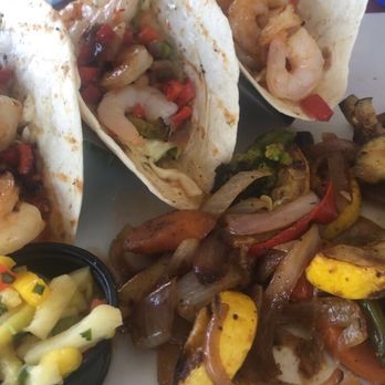 Riptides Raw Bar & Grill - Riptides Fish or Shrimp Tacos Chef's Vegetables - Seafood Near Me - Ormond Beach, Florida Riptides Raw Bar & Grill - Riptides Fish or Shrimp Tacos Chef's Vegetables - Seafood Near Me - Ormond Beach, Florida