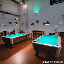 Slinging Axes - pool tables