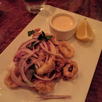 Piqueo's - $13 CHICHARRONES DE CALAMARI: fried calamari with salsa criolla and rocoto aioli. - Latin American Near Me - San Francisco, California Piqueo's - $13 CHICHARRONES DE CALAMARI: fried calamari with salsa criolla and rocoto aioli. - Latin American Near Me - San Francisco, California