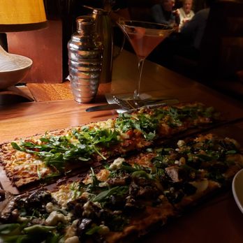 Seasons 52 - Back PESTO CHICKEN AND FRESH MOZZARELLA FLATBREAD Front FOUR-MUSHROOM FLATBREAD - New American Near Me - Princeton, New Jersey Seasons 52 - Back PESTO CHICKEN AND FRESH MOZZARELLA FLATBREAD Front FOUR-MUSHROOM FLATBREAD - New American Near Me - Princeton, New Jersey