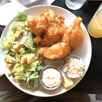 The Anchor - Fish and chips (sub Caesar for fries) - New American Near Me - Duxbury, Massachusetts