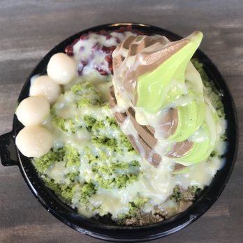 Meccha Matcha - Matcha shave ice (literally bigger than my head) - Desserts Near Me - Artesia, California Meccha Matcha - Matcha shave ice (literally bigger than my head) - Desserts Near Me - Artesia, California