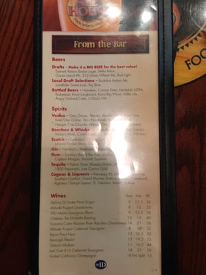 Menu photo 8 Carolina Ale House Raleigh, NC