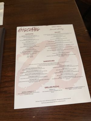 Menu photo 1 Biscottis Jacksonville, FL