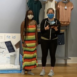 My little lady getting the results of her foot scan
