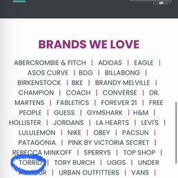 Plato's closet website stating that they buy from torrid