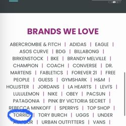Platos Closet - Plato's closet website stating that they buy from torrid